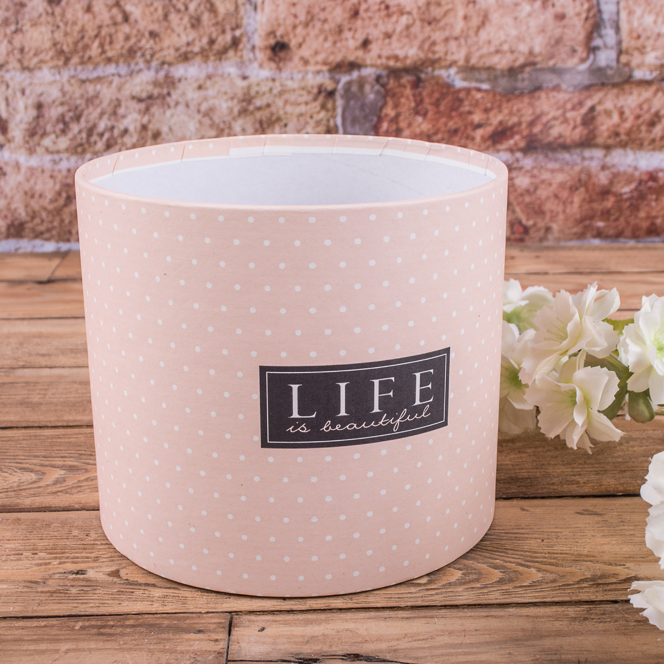 Коробка без крышки 16 см "life is beautiful"
